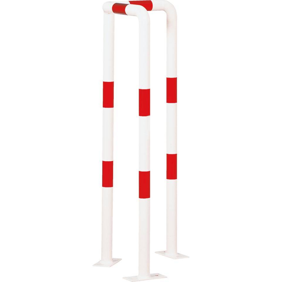 K.57 90°-Schutzwinkel light,z.dübeln,rot/weiß,Stahl,verz.,pulverbe.,350x1000mm