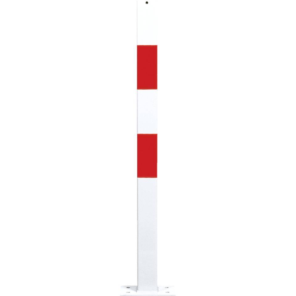 K.57 Absperrpfosten Bern,o. Kettenöse,z.Aufdüb.,rot/reflekt.-weiß,70x70mm,1000mm
