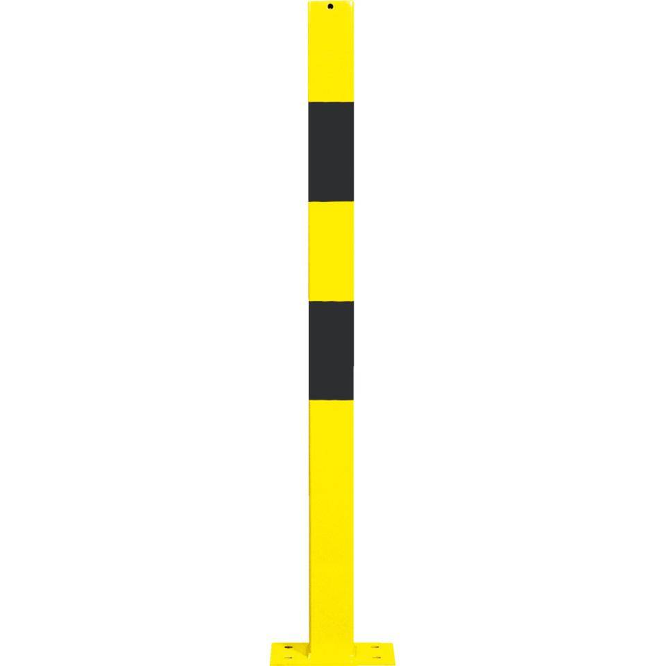 K.57 Absperrpfosten Bern,ohne Kettenöse,z. Aufdübeln,gelb/schwarz,70x70mm,1000mm