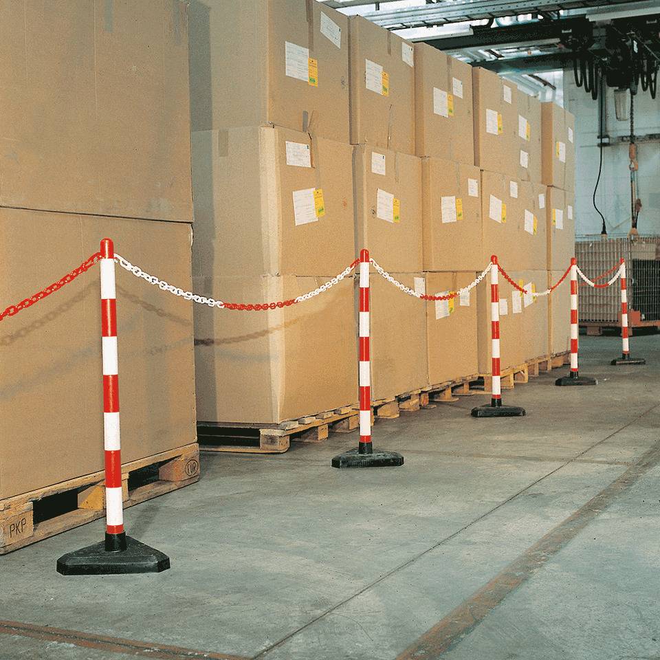 K.57 Kettenständer Intern Maxi,mit Standfuß,rot/weiß,Kunststoff,Ø 40mm,1100mm