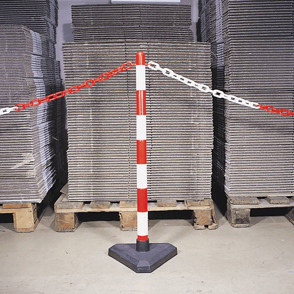 K.57 Kettenständer Intern Maxi,mit Standfuß,rot/weiß,Kunststoff,Ø 40mm,1100mm