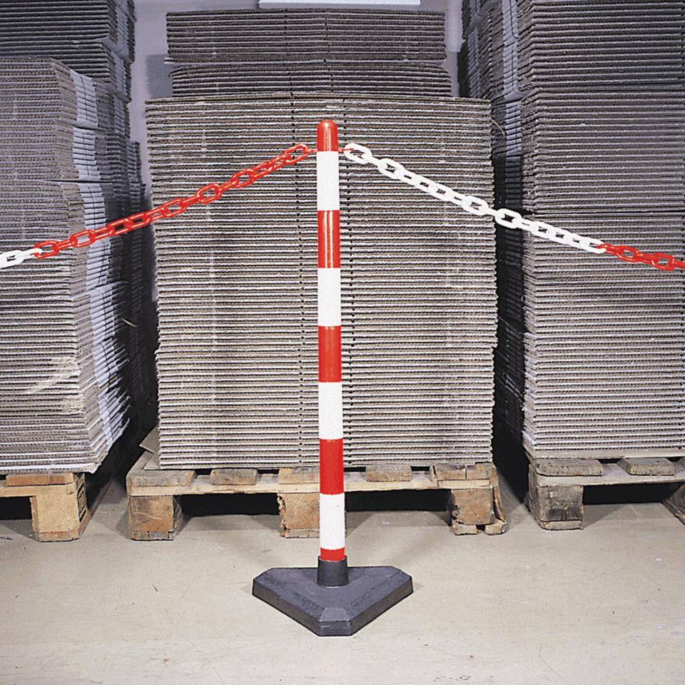 K.57 Kettenständer Intern Maxi,mit Standfuß,rot/weiß,Kunststoff,Ø 40mm,1100mm