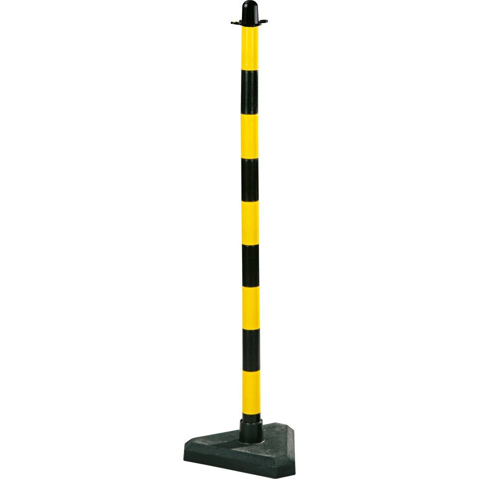 K.57 Kettenständer Intern Medi,mit Standfuß,gelb/schwarz,Kunststoff,Ø 40mm,900mm