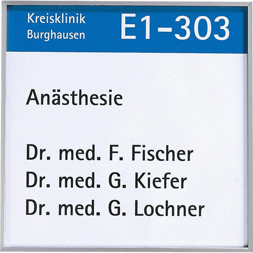Einlagen, für Türschilder, zum Selbstbeschriften, Papier, 147x147mm, 10/VE