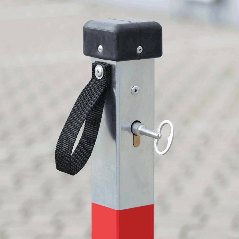 Parkpfosten Parky AR 700, mit Dreikantschloss, zum Aufdübeln, H 900mm
