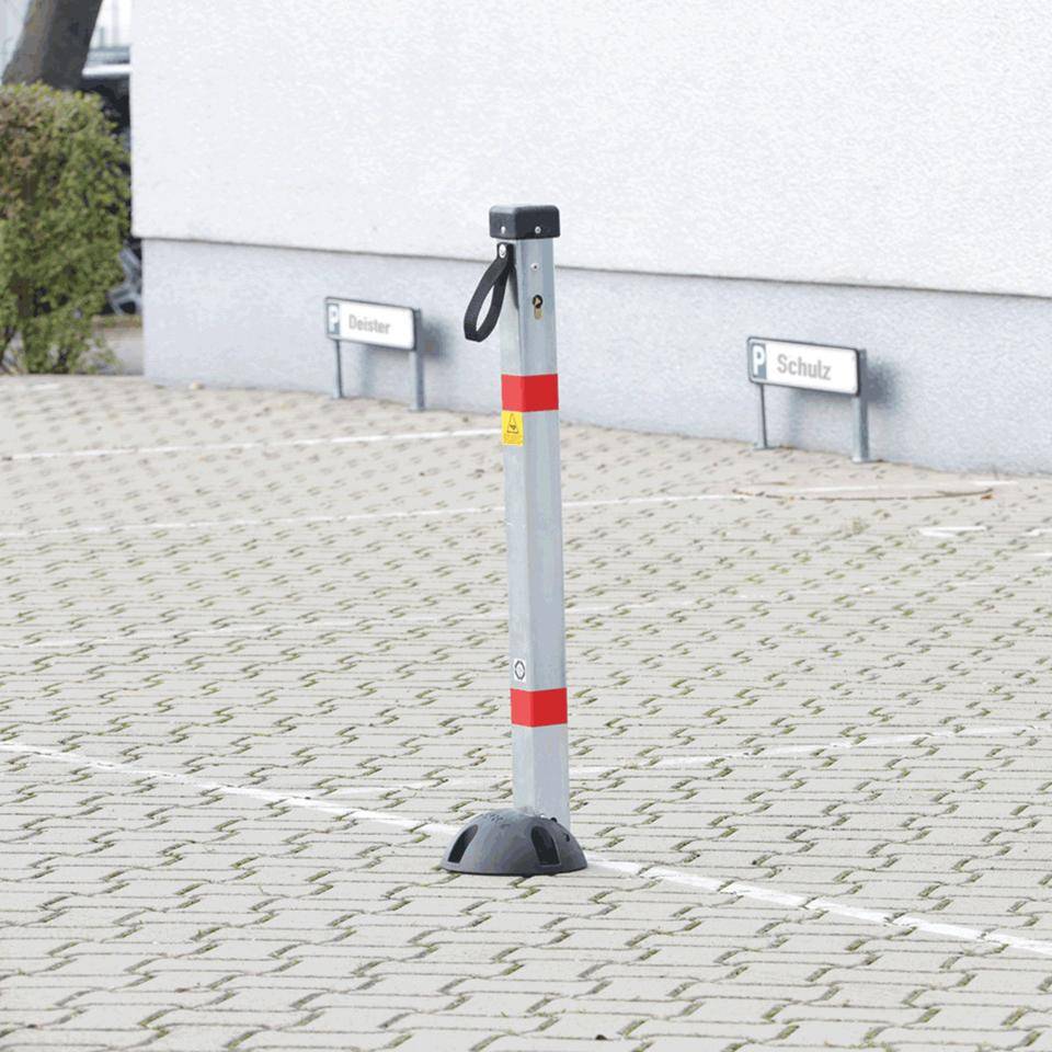 Parkpfosten Parky AR 700, mit Dreikantschloss, zum Aufdübeln, H 900mm