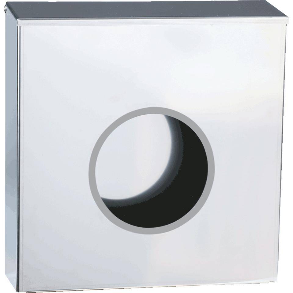 Spender für Einweghauben, mit Deckel, silber, Edelstahl X6Cr13, 320x330x90mm