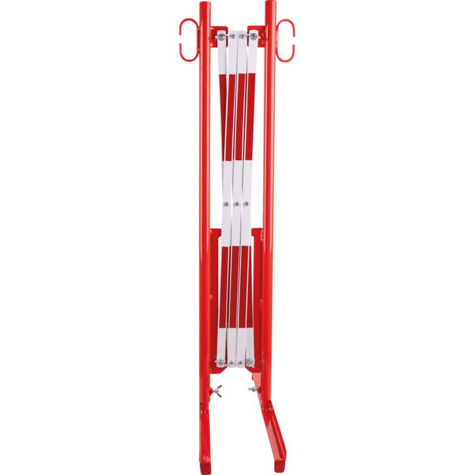 K.57 Scherensperre, leicht, weiß/rote Reflexfolie, ausziehbar bis 2m, 6,5kg