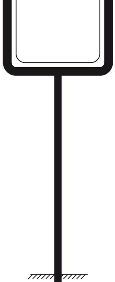 Rohrrahmen, 1-beinig, Stahl, feuerverzinkt, Ø 60mm, Bodenfreiheit 2,25m, 500x500mm