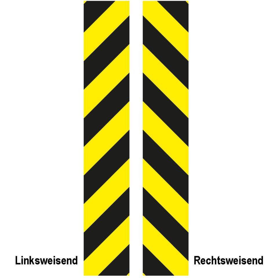 Warnmarkierungsband, mit Laminat, gelb/schwarz, 50mm, 16,5m, je 1 Rolle rechts/links/VE, ASR A1.3