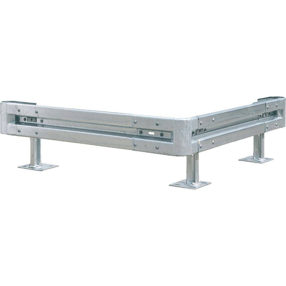 Stahlschutzplanken Typ B Außenwinkel-Set, zum Aufdübeln, Baulänge 1,33m
