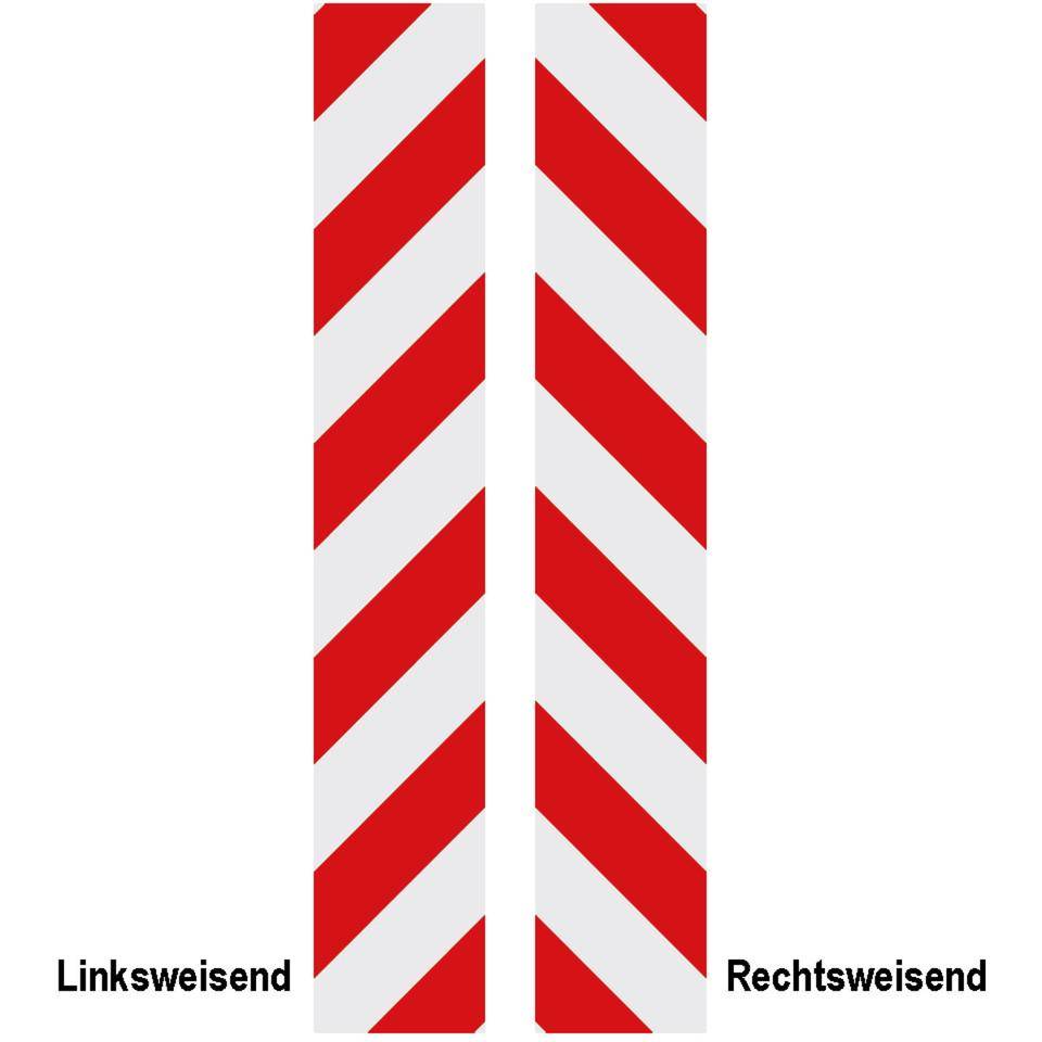Warnmarkierungsband, mit Laminat, rot/weiß, 100mm, 16,5m, je 1 Rolle rechts/links/VE, ASR A1.3
