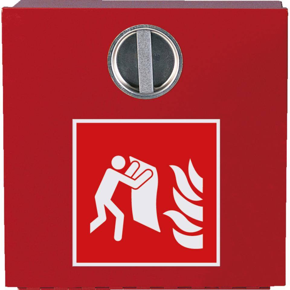 Schutzbox für Löschdecken, zur Wandmontage, rot, Stahlblech, 305x315x155mm