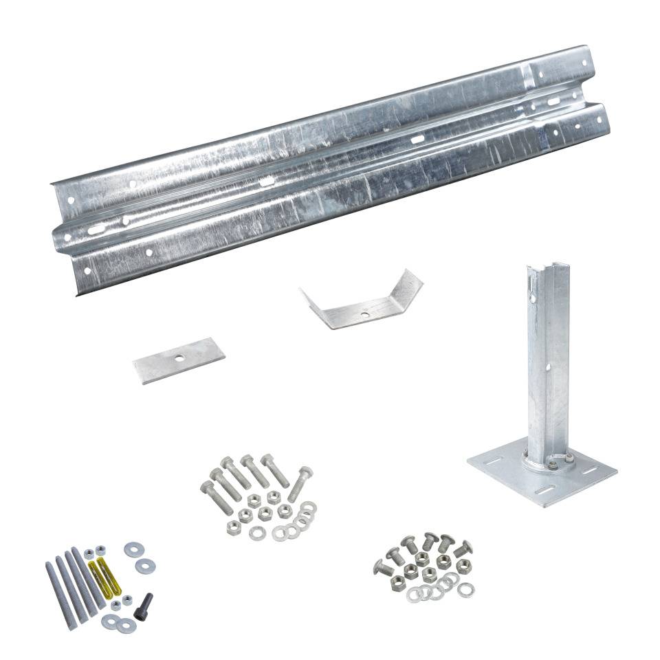 Stahlschutzplanken Typ B Erweiterungs-Set, zum Aufdübeln, Baulänge 2m