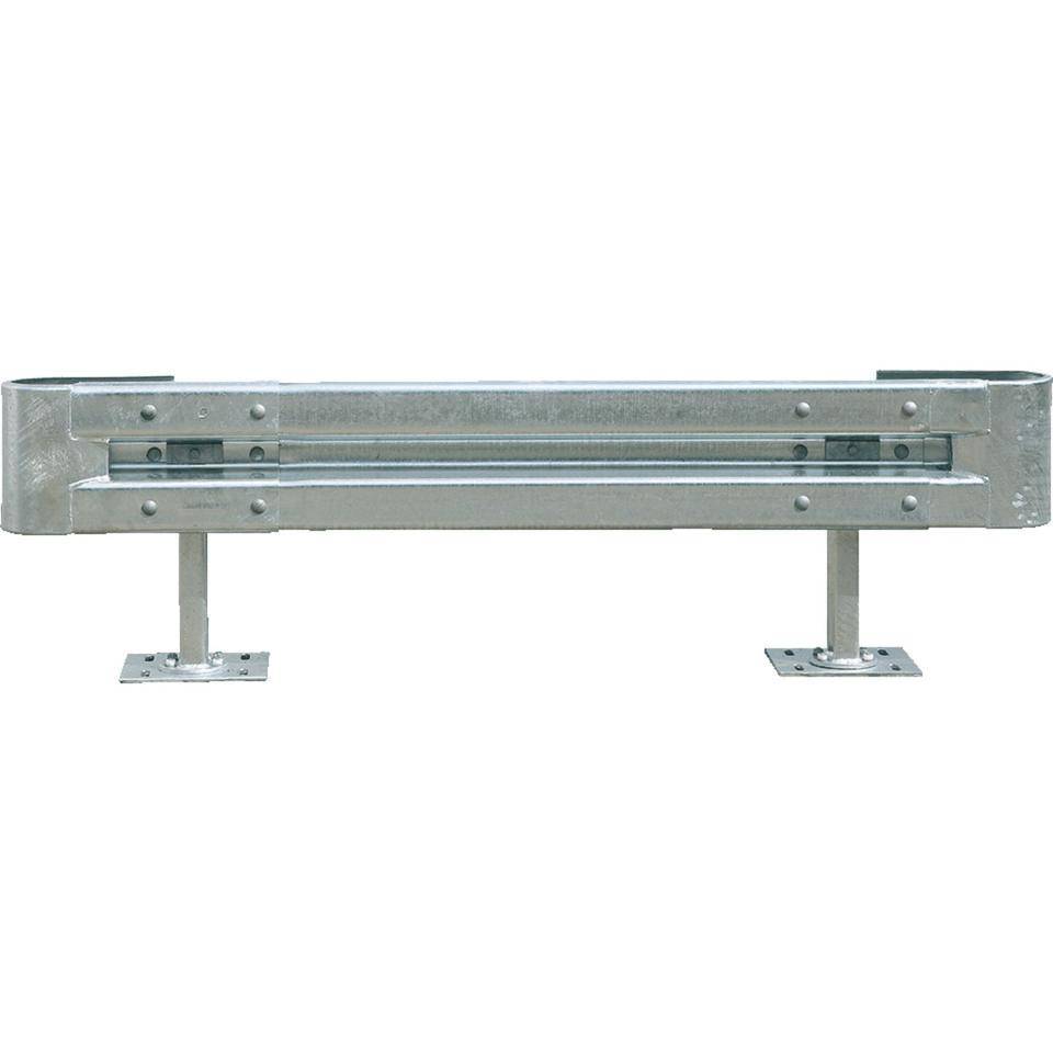 Starter-Set Stahlschutzplanken Typ B, zum Aufdübeln, Baulänge 1,33m