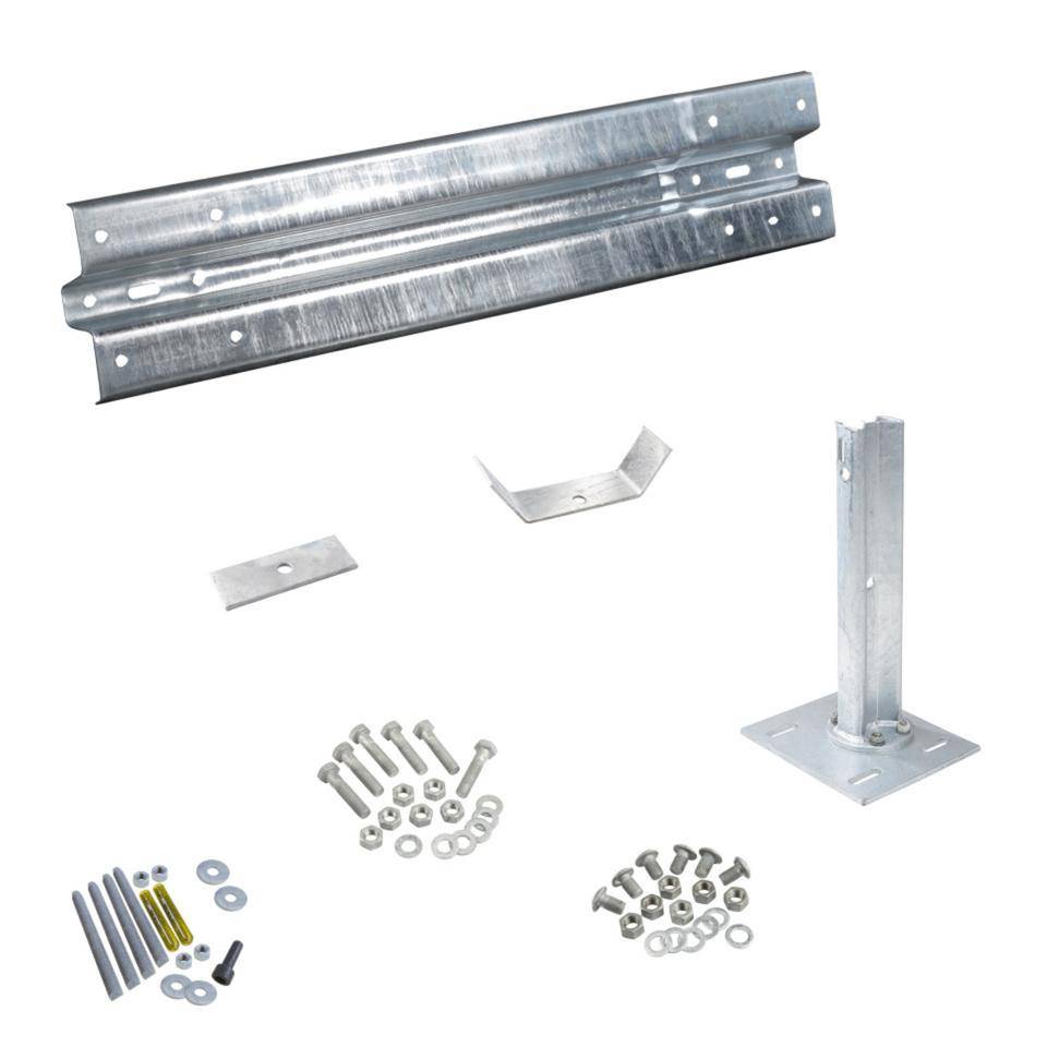 Ergänzungs-Set Stahlschutzplanken Typ B, zum Aufdübeln, Baulänge 1,33m