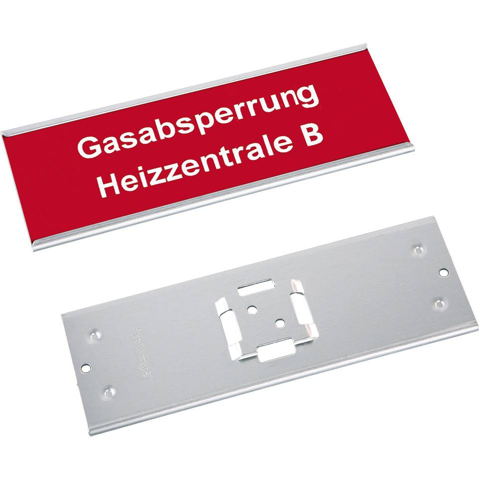 Schilderträger Typ 3, zum Einschieben, Aluminium, eloxiert, 38x60mm