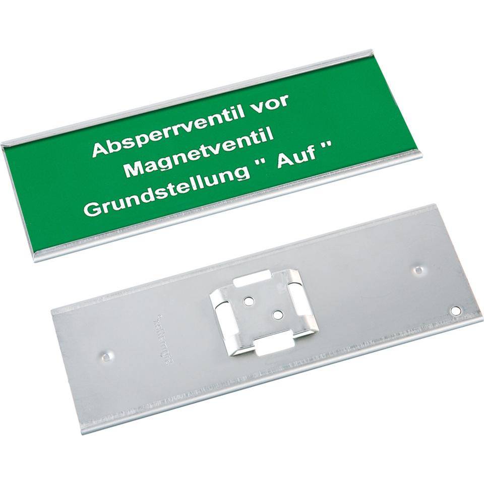 Schilderträger Typ 3, zum Einschieben, V2A Edelstahl, 38x60mm