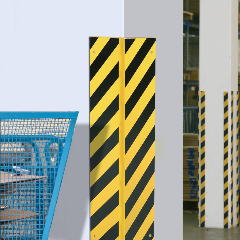 K.57 Eckschutz 90°,z. Aufdübeln,gelb pulverbeschichtet,verzinkt,Stahl,200x1000mm