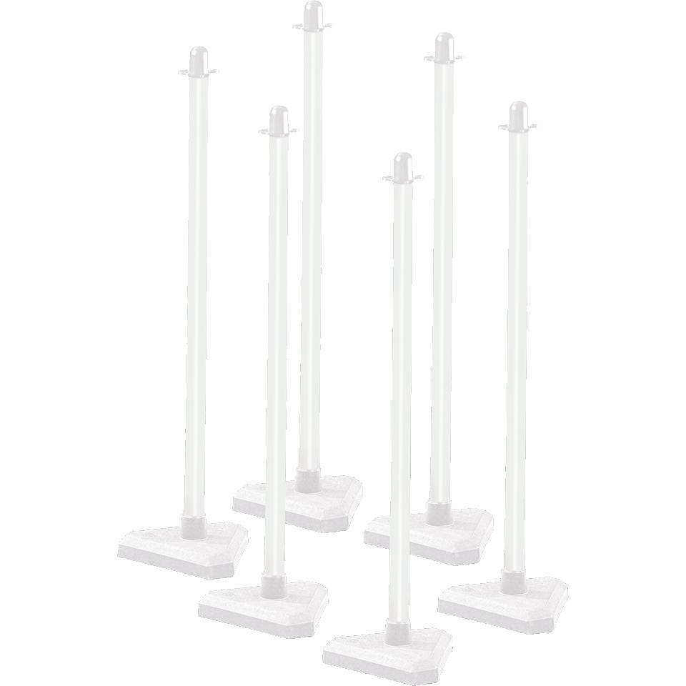 K.57 Kettenständer-Set Intern Medi,6-tlg.,mit Standfuß,weiß,Kunststoff,900mm