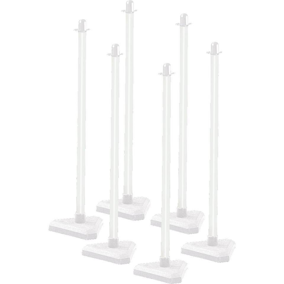 K.57 Kettenständer-Set Intern Medi,6-tlg.,mit Standfuß,weiß,Kunststoff,900mm
