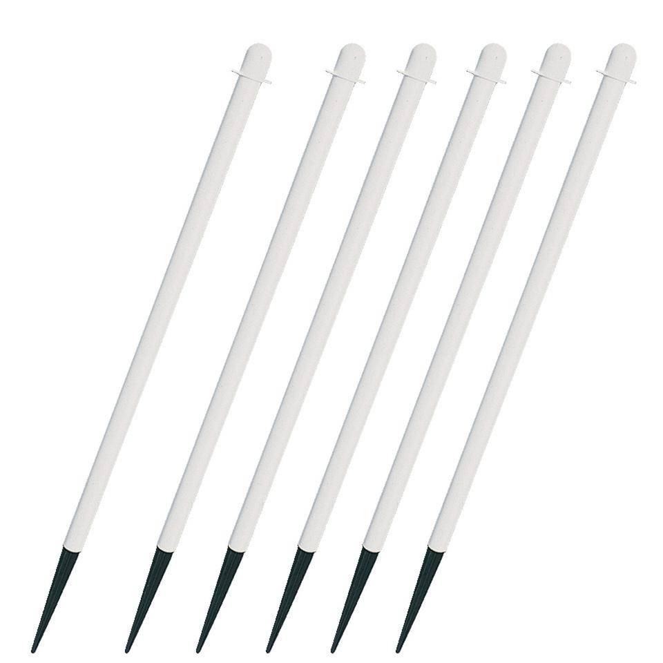 K.57 Kettenpfosten-Set Extern, 6-teiliges Set, weiß, Kunststoff,Ø40mm