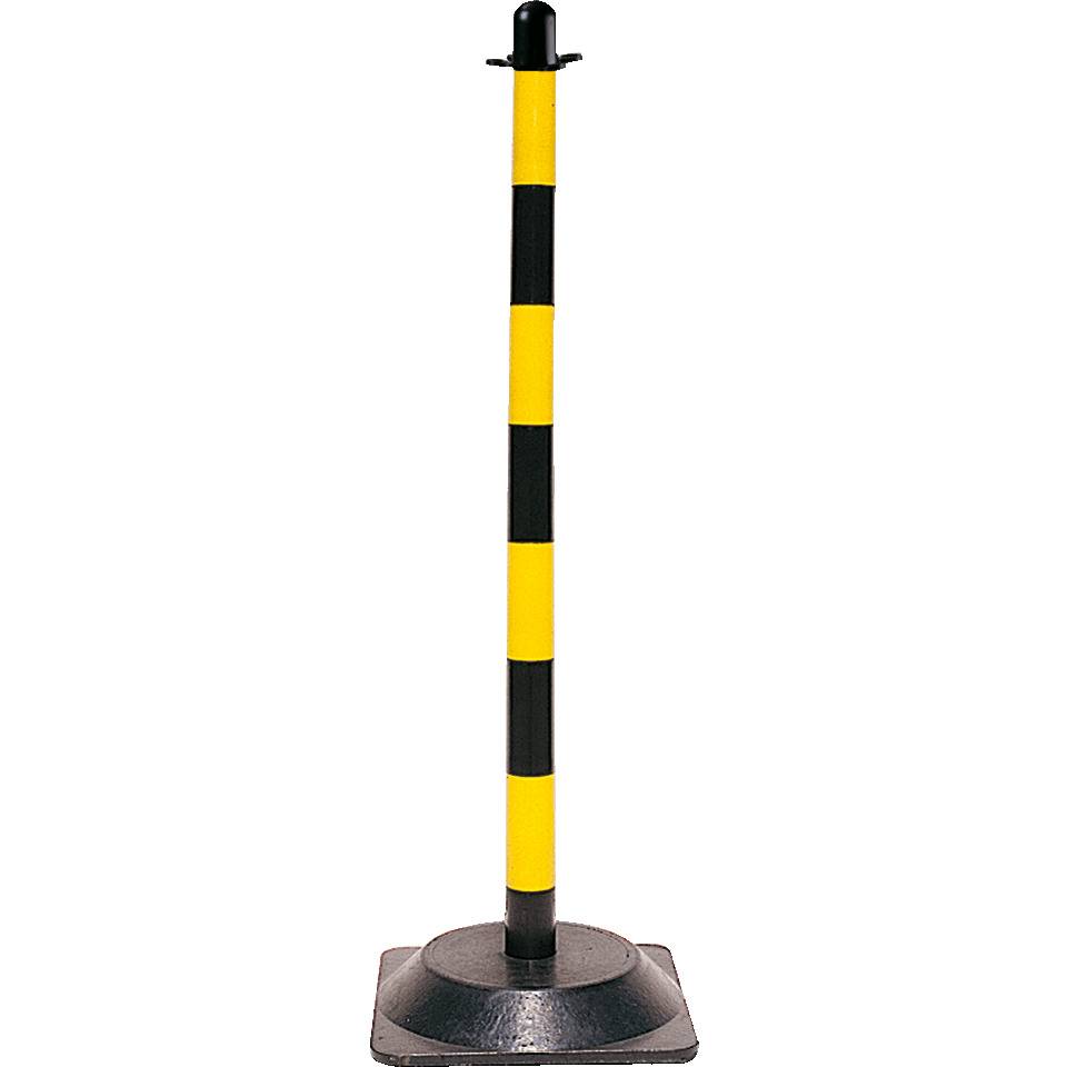 K.57 Einzelkettenständer Mobil Medi, gelb/schwarz, Kunststoff, 900mm