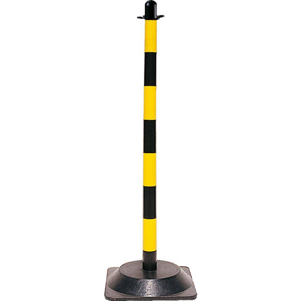 K.57 Einzelkettenständer Mobil Medi, gelb/schwarz, Kunststoff, 900mm