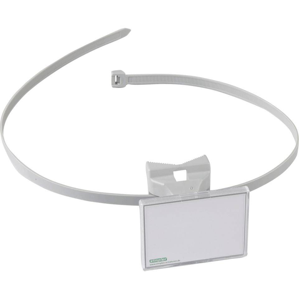 QUICK-Schilderhalter, mit Schnellverschlussband, Kunststoff, 70x50x8mm, 3/VE