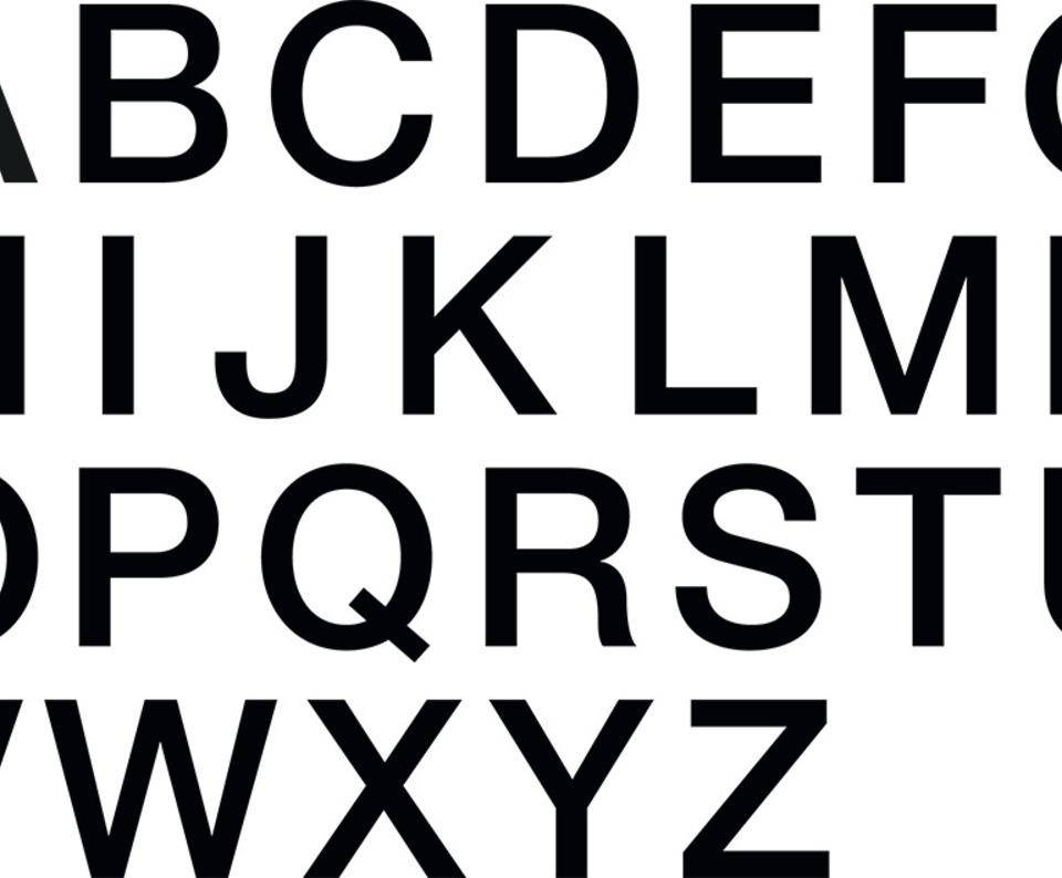Stanzbuchstabe A-Z, schwarz, Folie, selbstklebend, Schrifthöhe 50mm, 26/VE