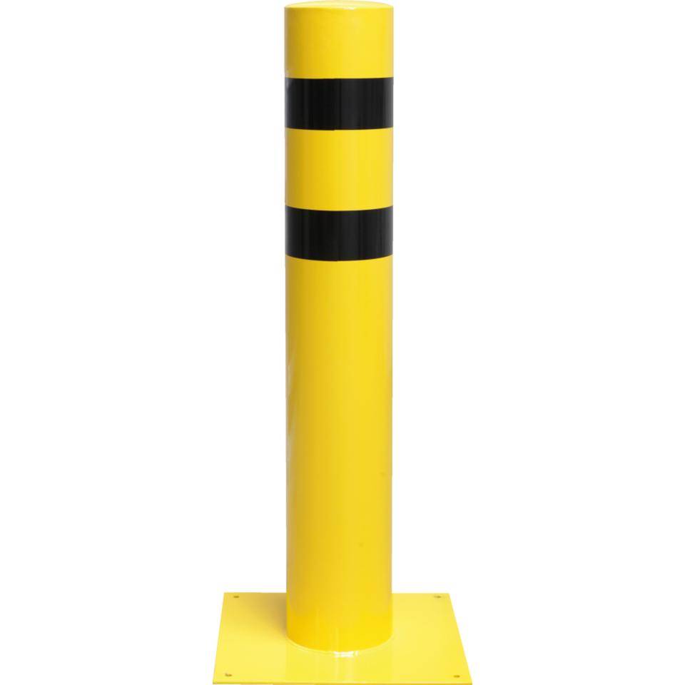 K.57 Schutzpfosten XXXL,z.dübeln,gelb/schwarz,Stahl,pulverbesch.,Ø219mm,1300mm