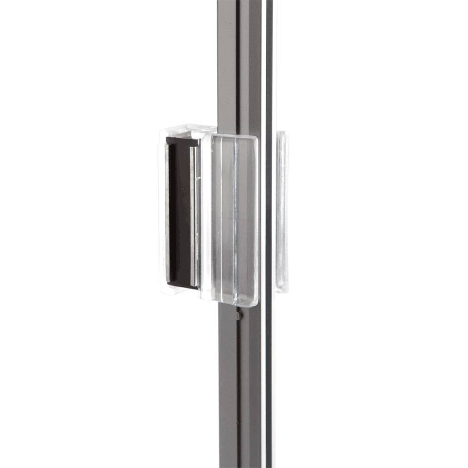 Magnethalter rechteckig, transparent, DIN A5, A4 und A3, 10/VE