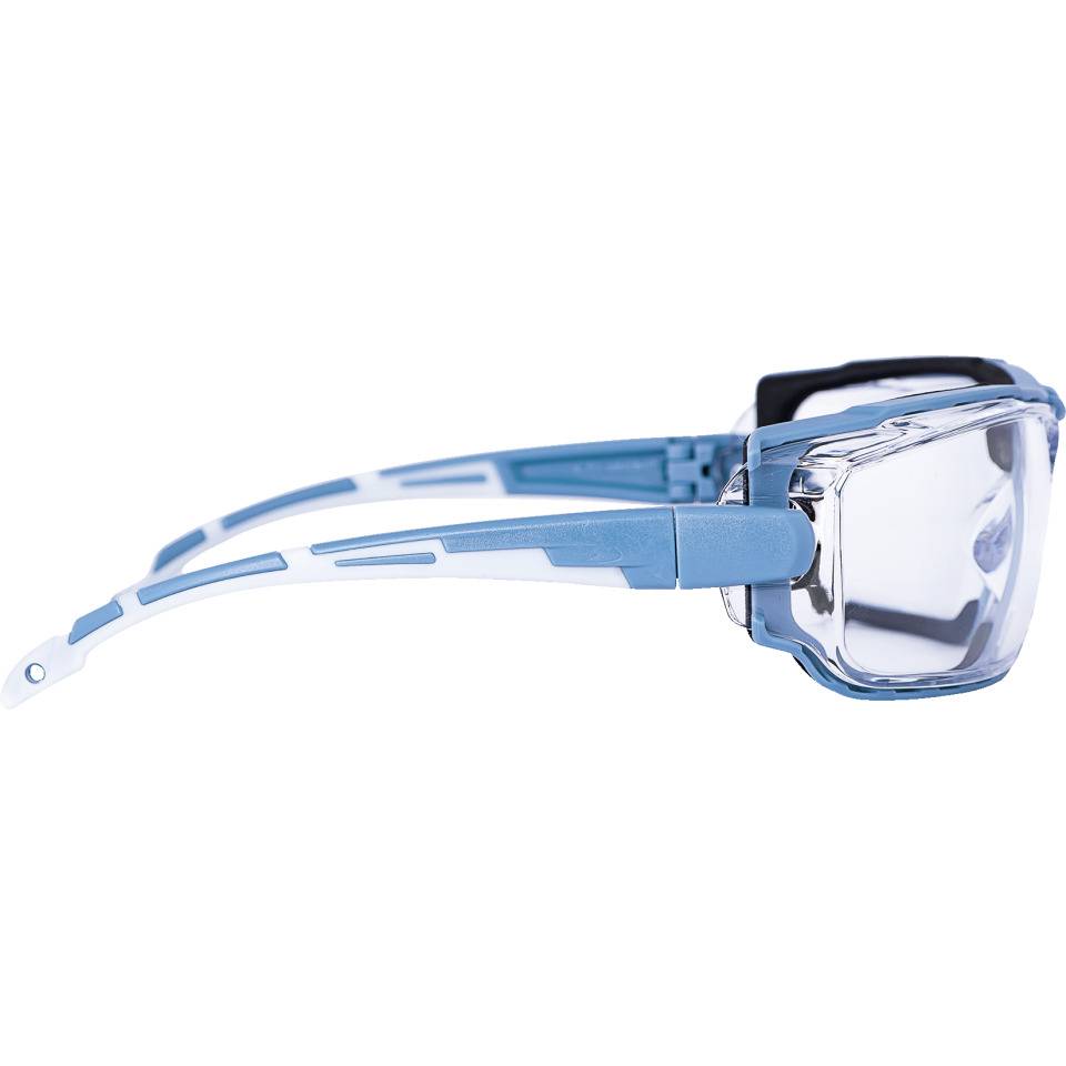 INFIELD Schutzbrille Milor, EN 166, blau/grau, farblose PC-Scheibe, 35g