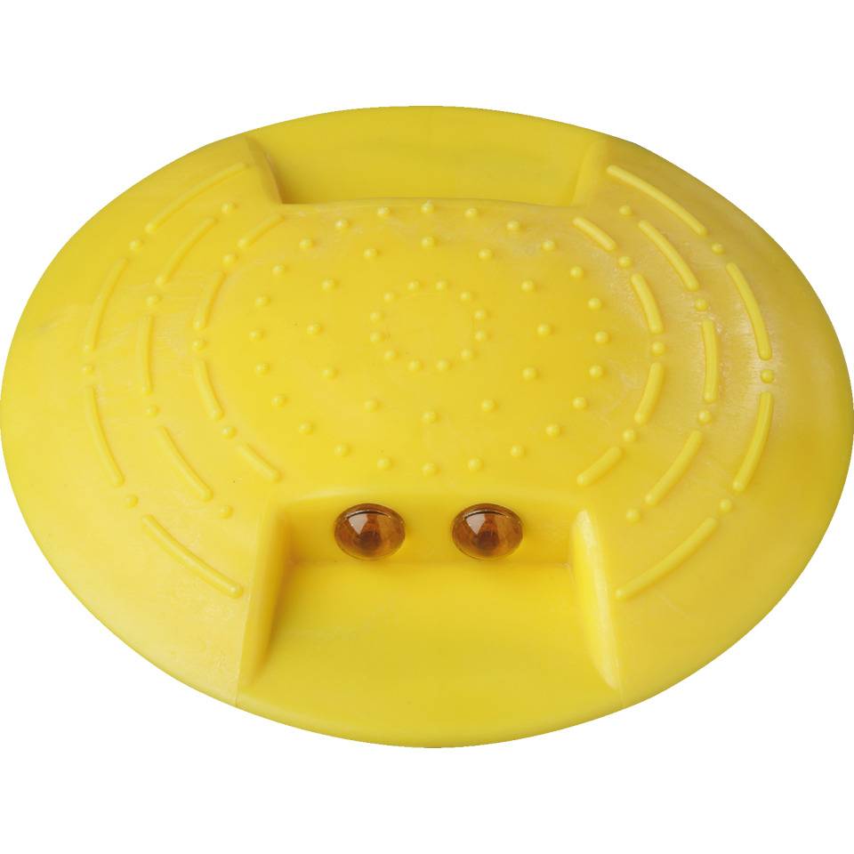 Markierungsnägel Typ R4, mit 4 Reflektoren, gelb, Kunststoff, Ø 120mm