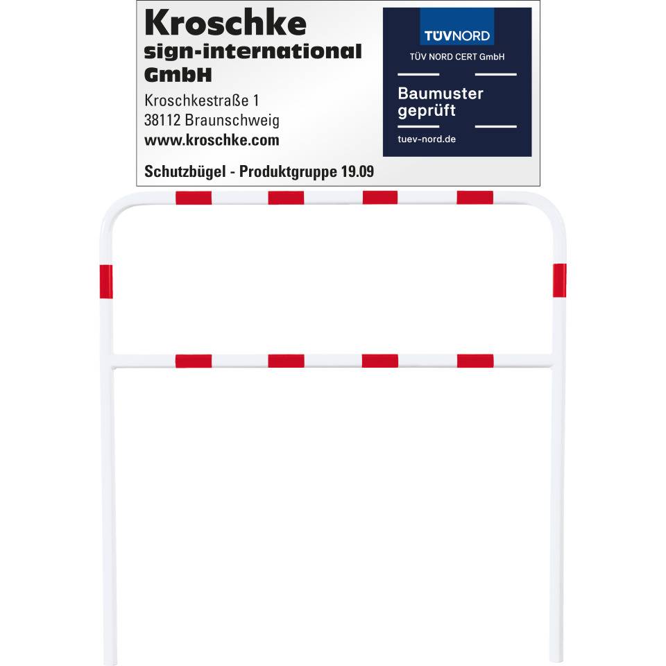 K.57 Laderampenschutzbügel,rot/weiß,feuerverzinkter Stahl,1400x1500mm