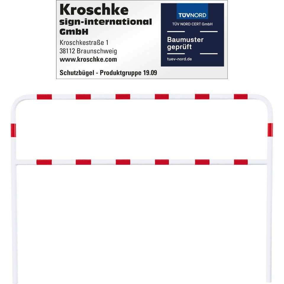 K.57 Laderampenschutzbügel,rot/weiß,feuerverzinkter Stahl,1400x2000mm