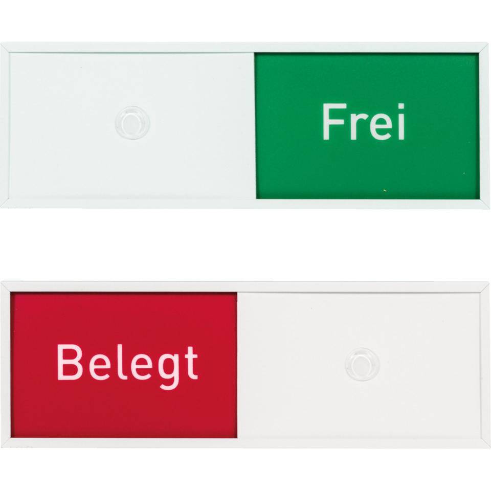 Anzeige Frei-Belegt, für Türschild Madrid, weiß, Aluminium, 150,5x50,5mm