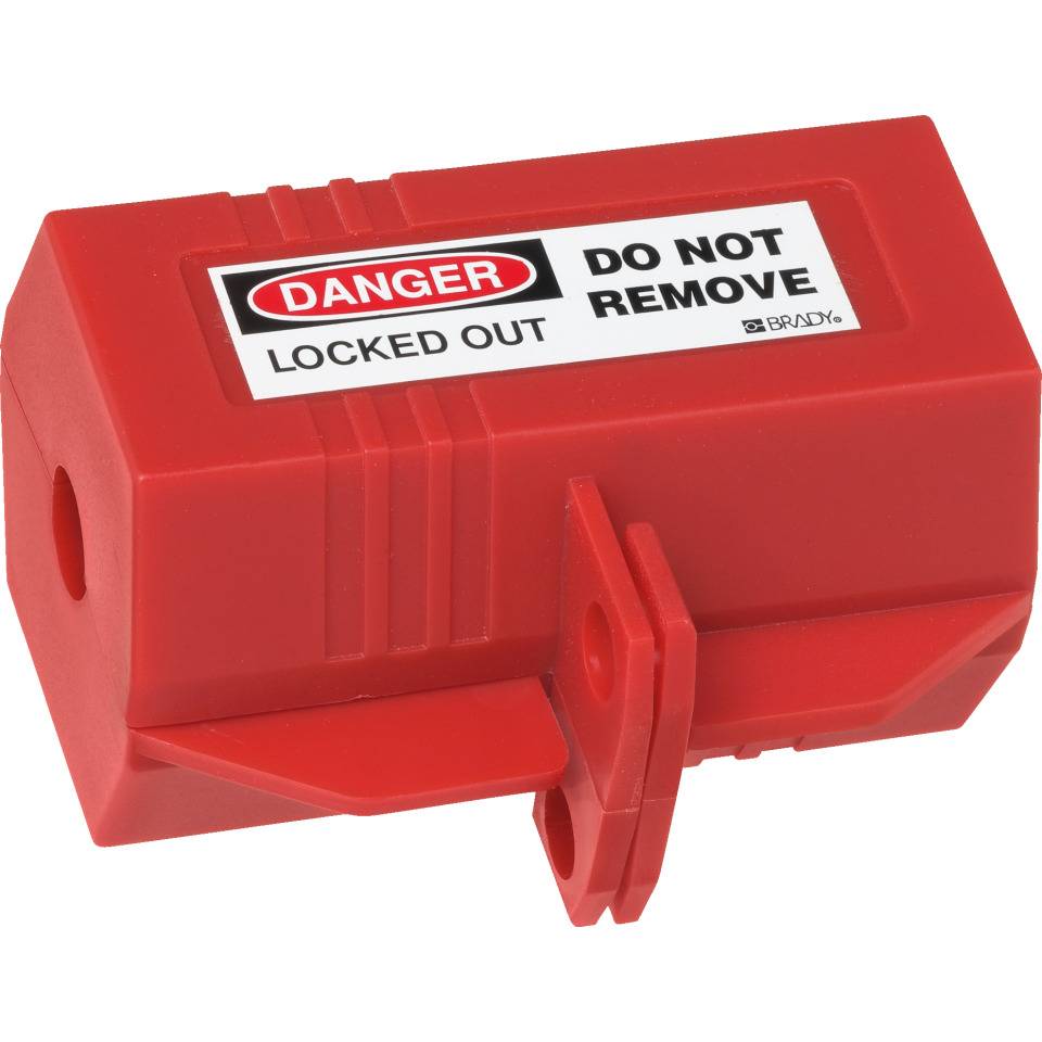 ABUS Steckerverriegelung P110 (klein), für Steckern bis 110V, rot, 81x89x84mm