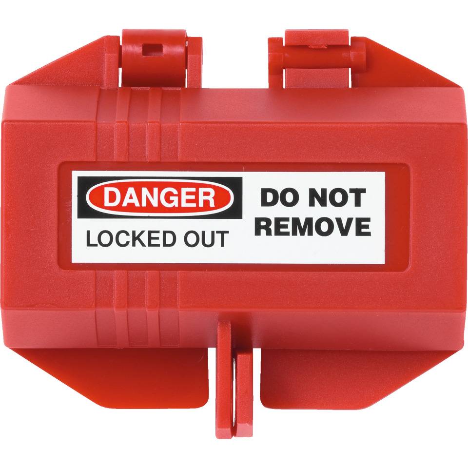 ABUS Steckerverriegelung P110 (klein), für Steckern bis 110V, rot, 81x89x84mm