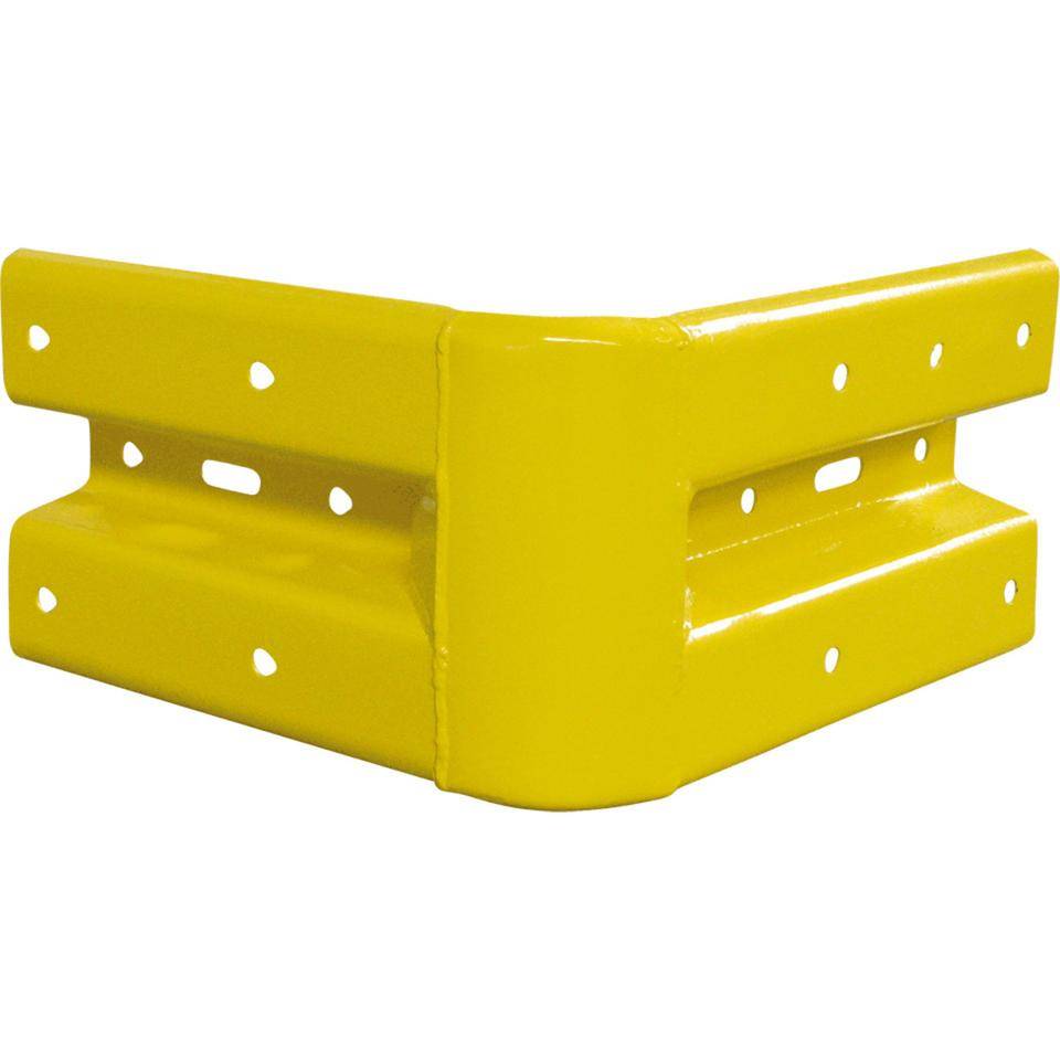 90°-Außenwinkel für Stahlschutzplanke Typ B, gelb, SL 520mm