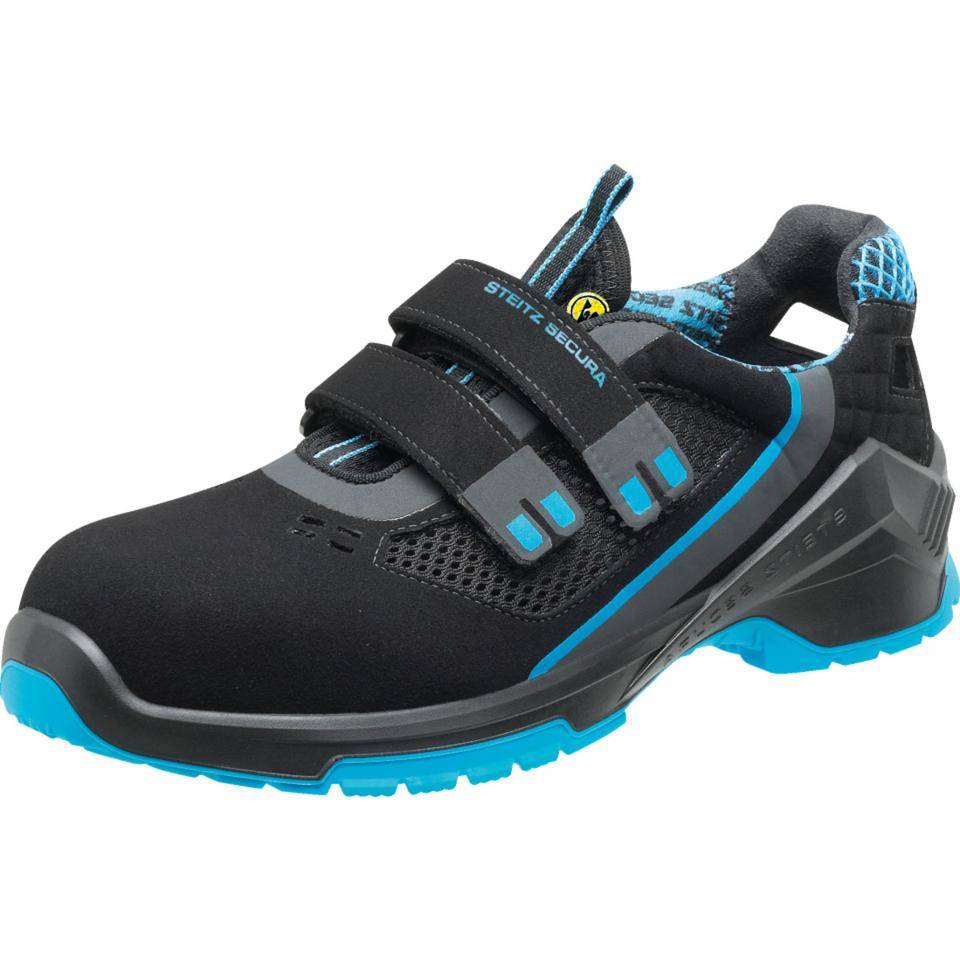 STEITZ ESD-Sandale VD PRO 1000, S1 SRC, Kat.II, schwarz/hellblau, NB, Größe 42