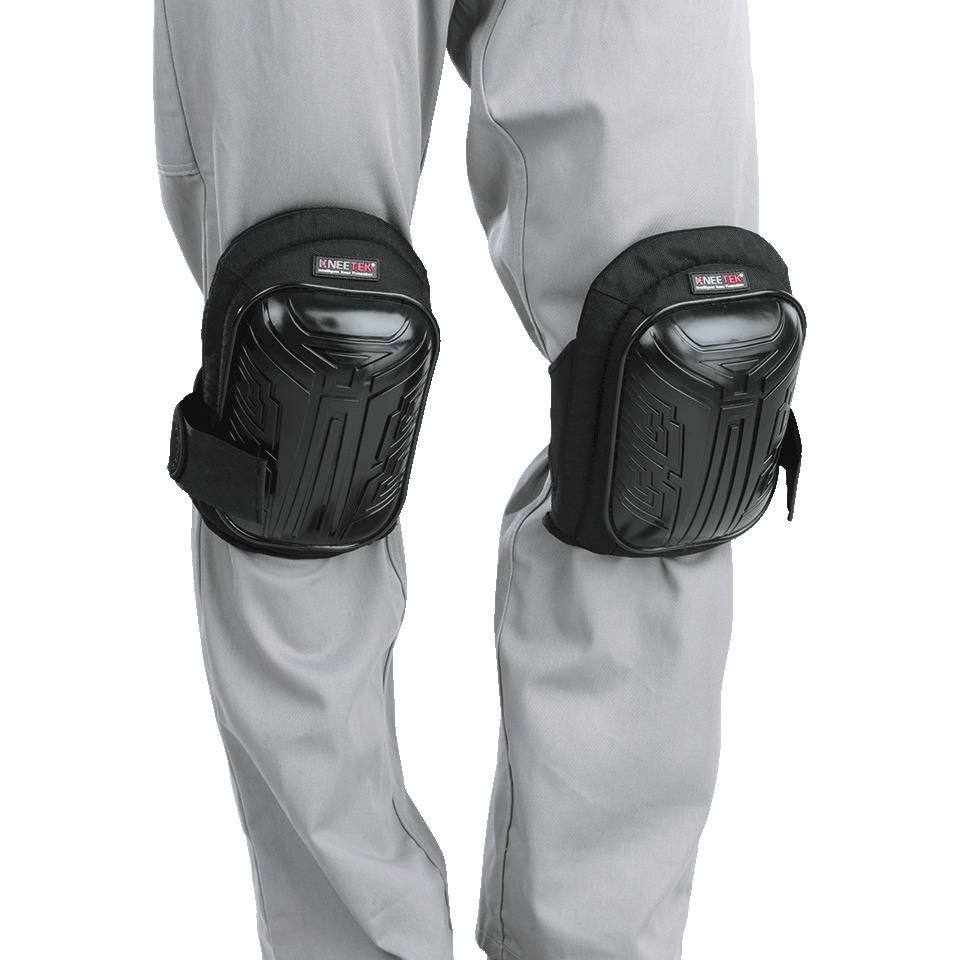 Knieschoner Basic black, EN 14404, schwarz, mit Klettverschluss, Einbandhalterung