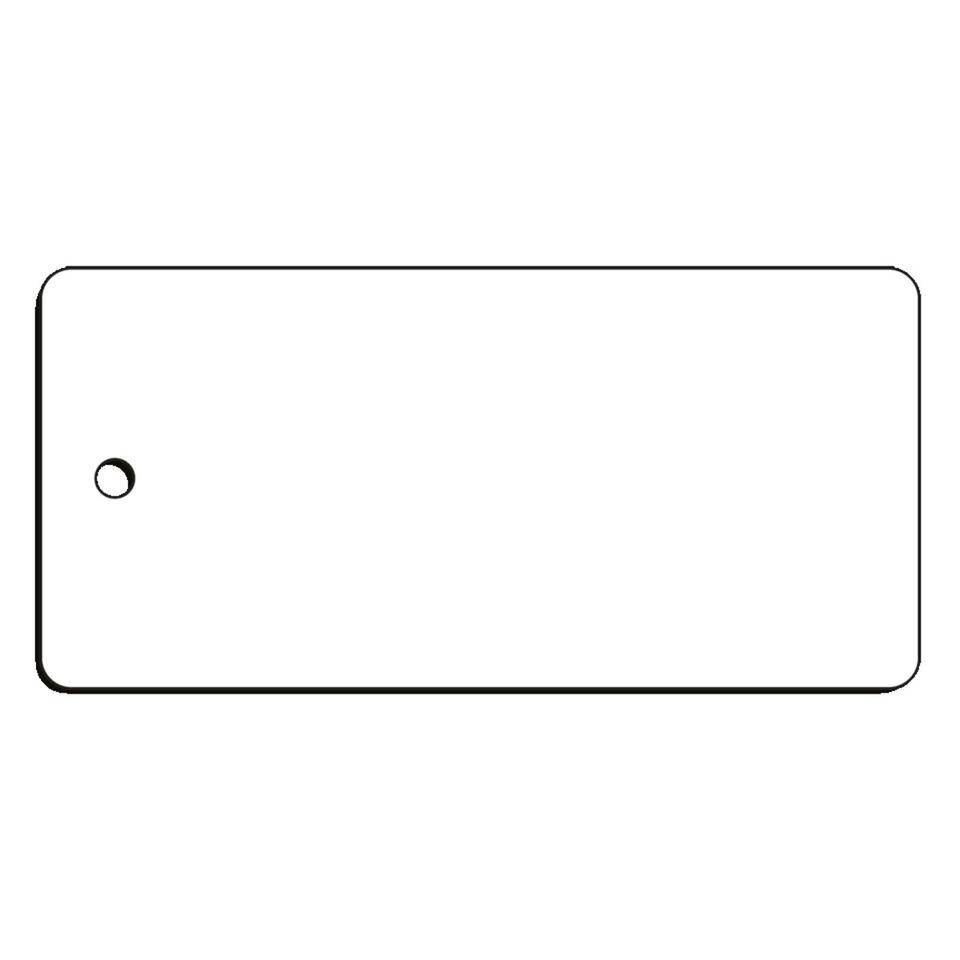 Kollianhänger, zum Selbstbeschriften, weiß, Kunststoff, 1 Stanzloch, 54x100mm, 500/VE