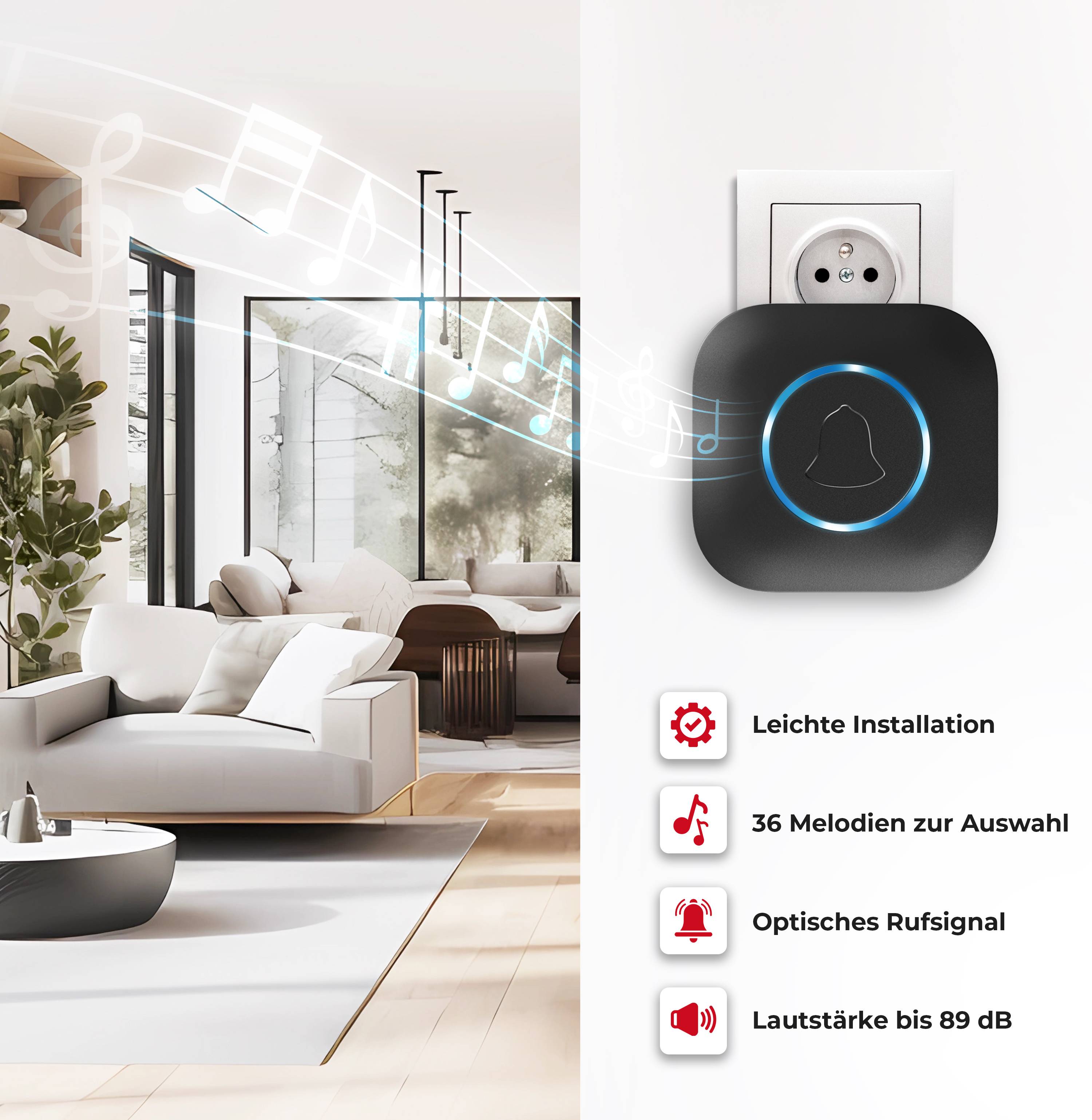 Heidemann Funkgong-Set Blackline