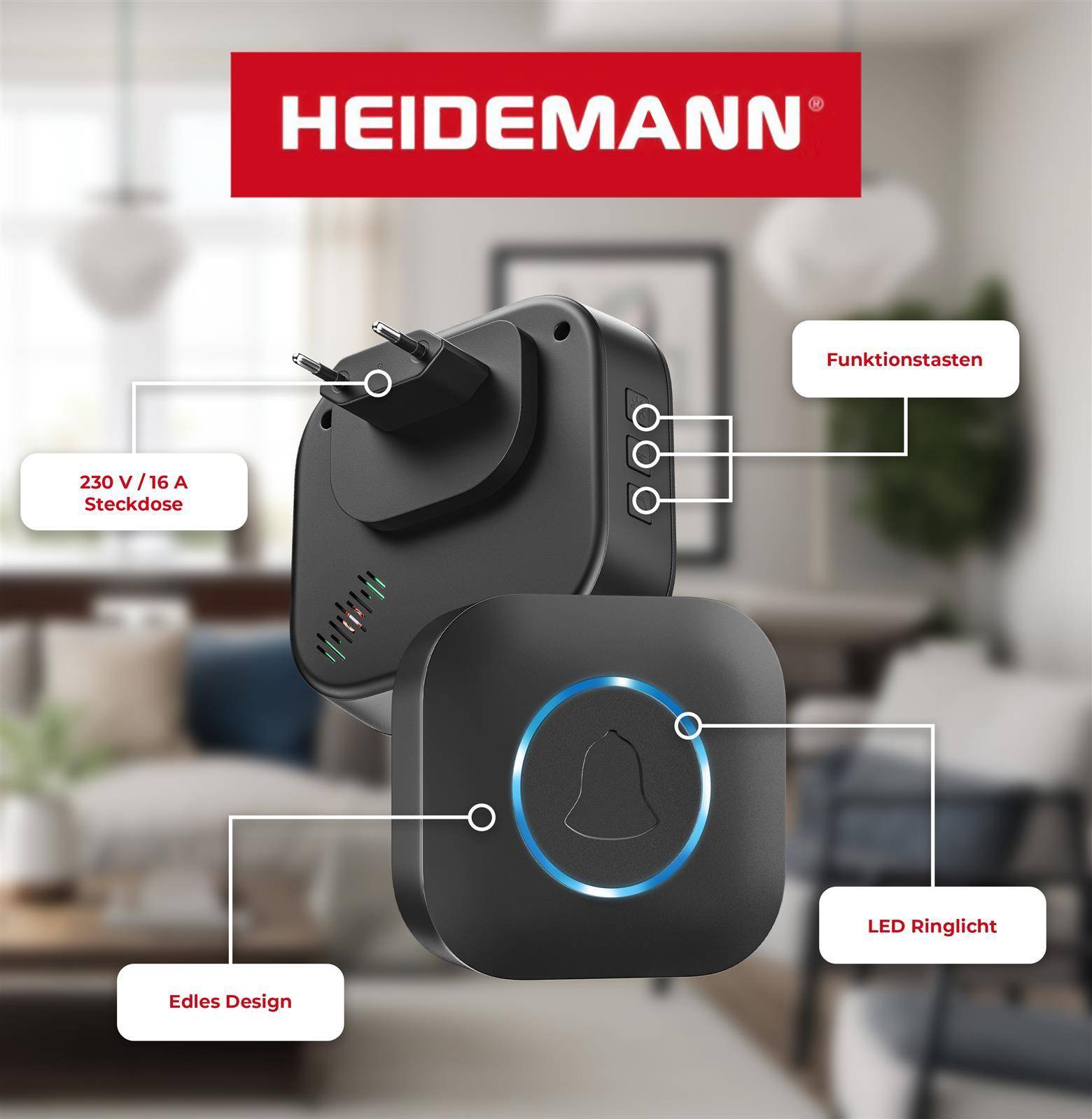 Heidemann Funkgong-Set Blackline