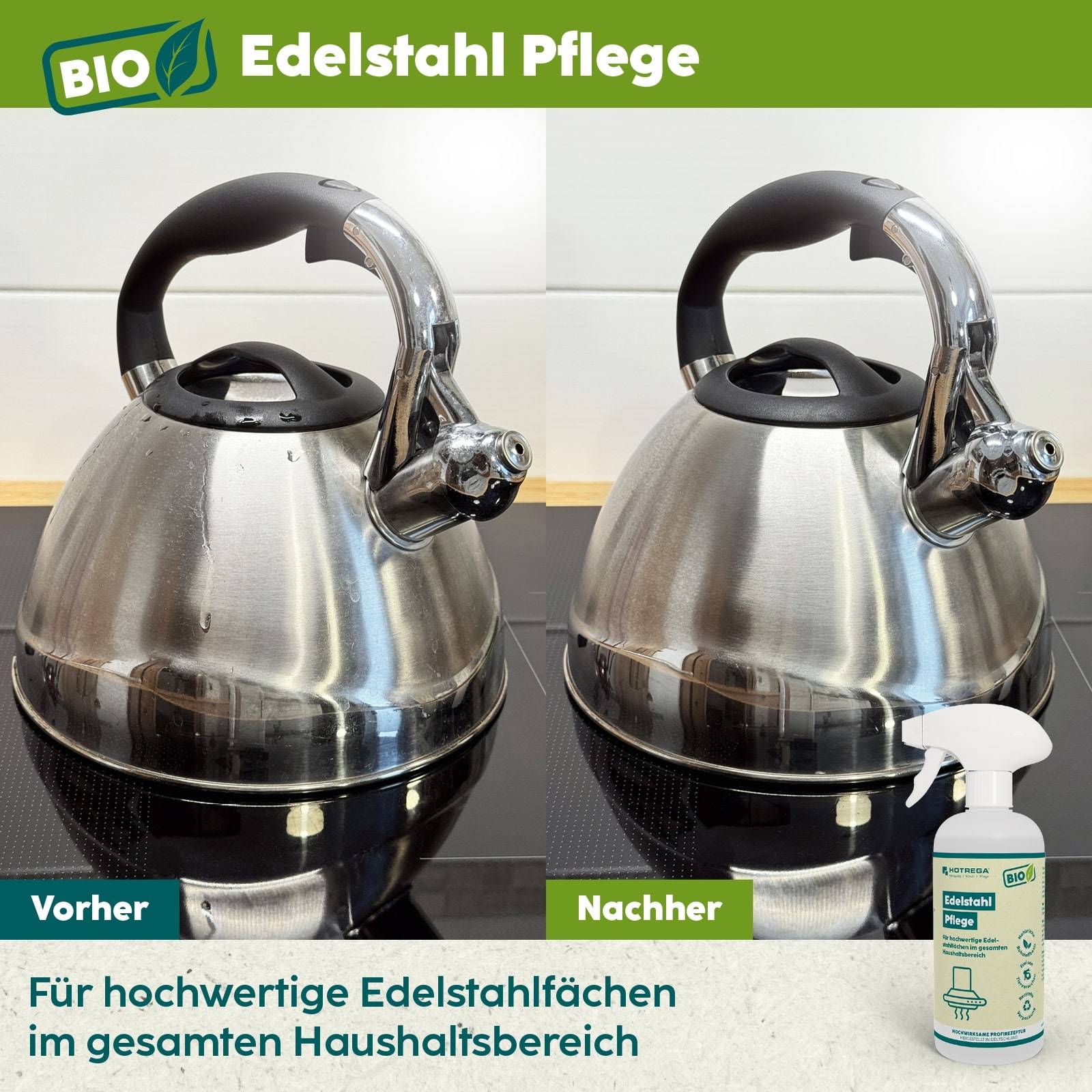 HOTREGA BIO Edelstahl Pflege 500ml