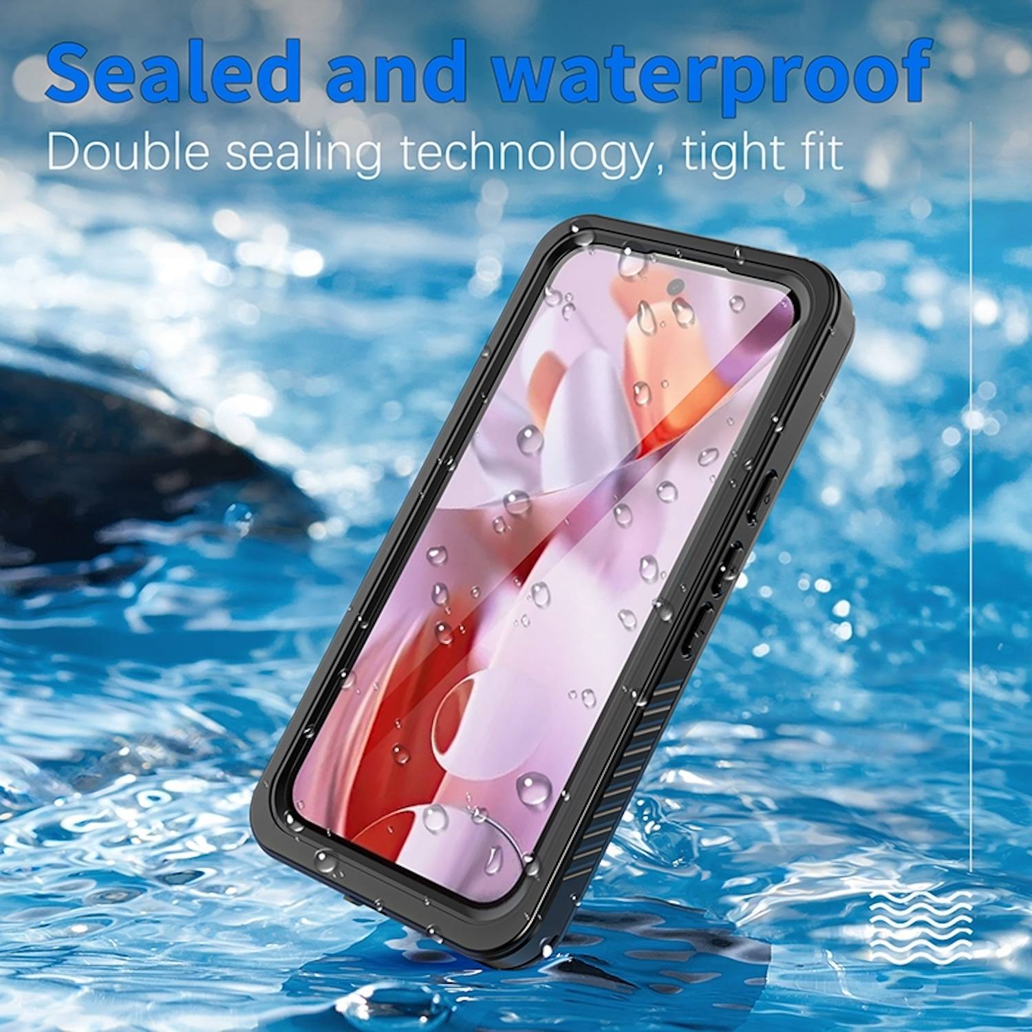 Für Google Pixel 9 Pro 360 Full Body Wasserdichte Schutz Hülle Tasche