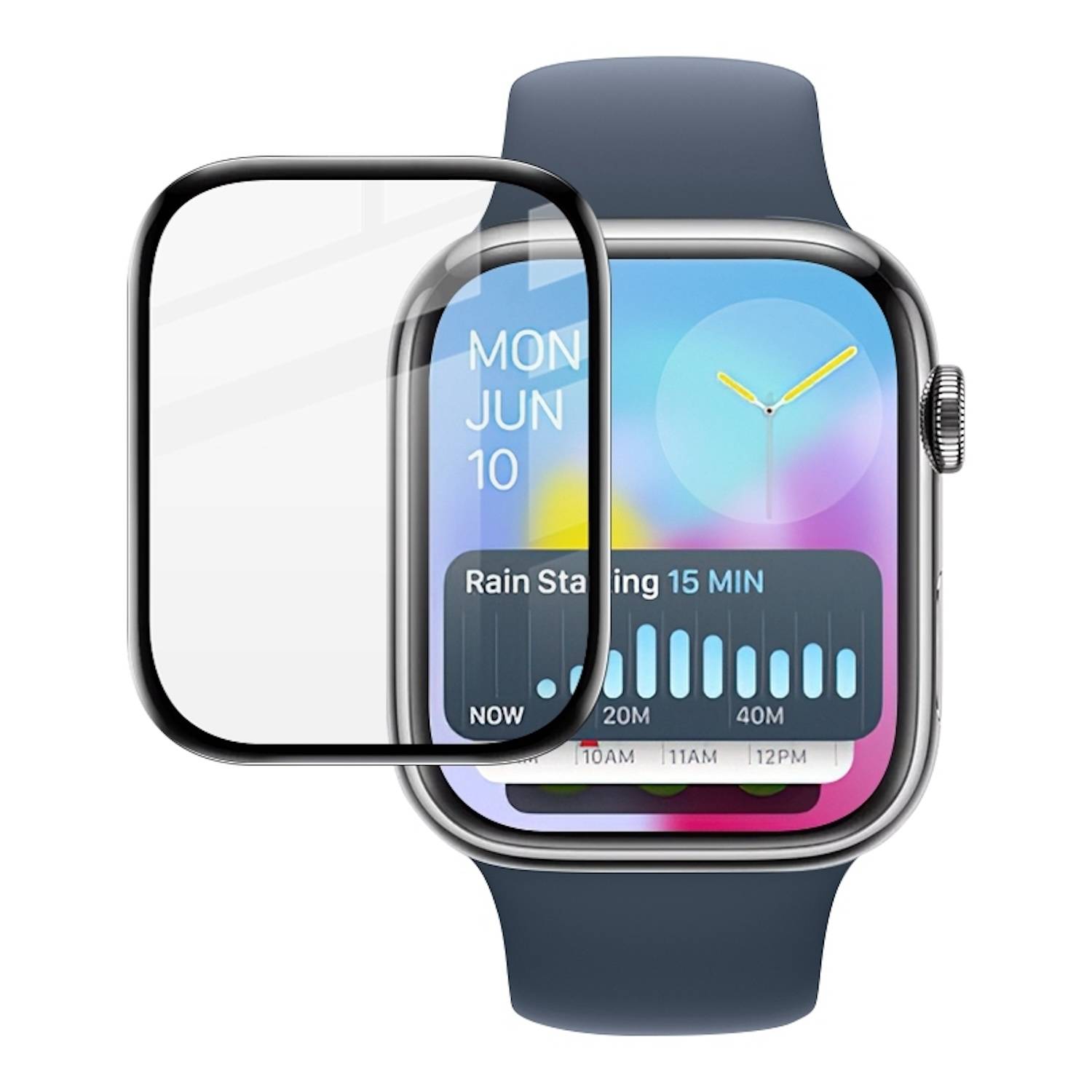 Für Apple Watch Series 10 42mm Plexiglas HD Schutzfolie Transparent
