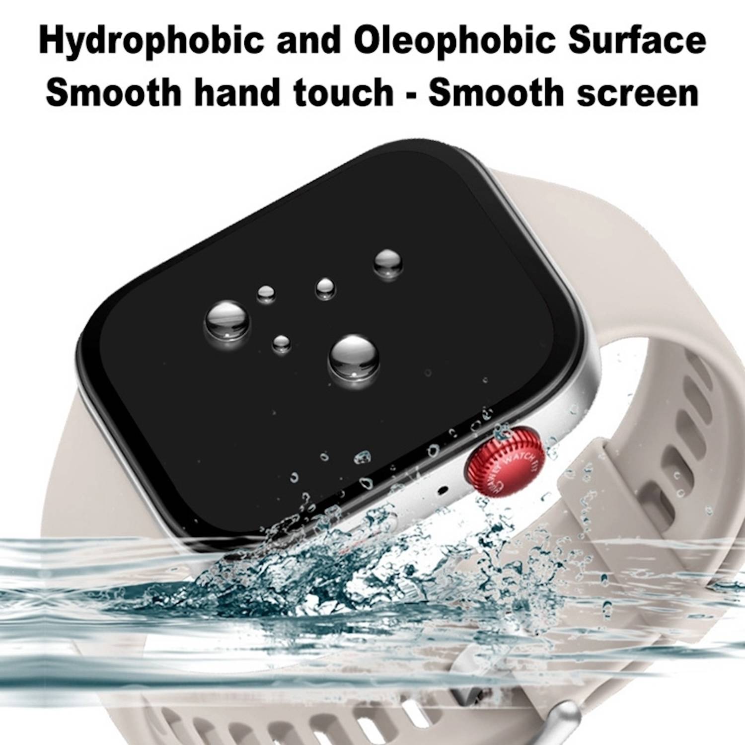 Für Apple Watch Series 10 42mm Plexiglas HD Schutzfolie Transparent
