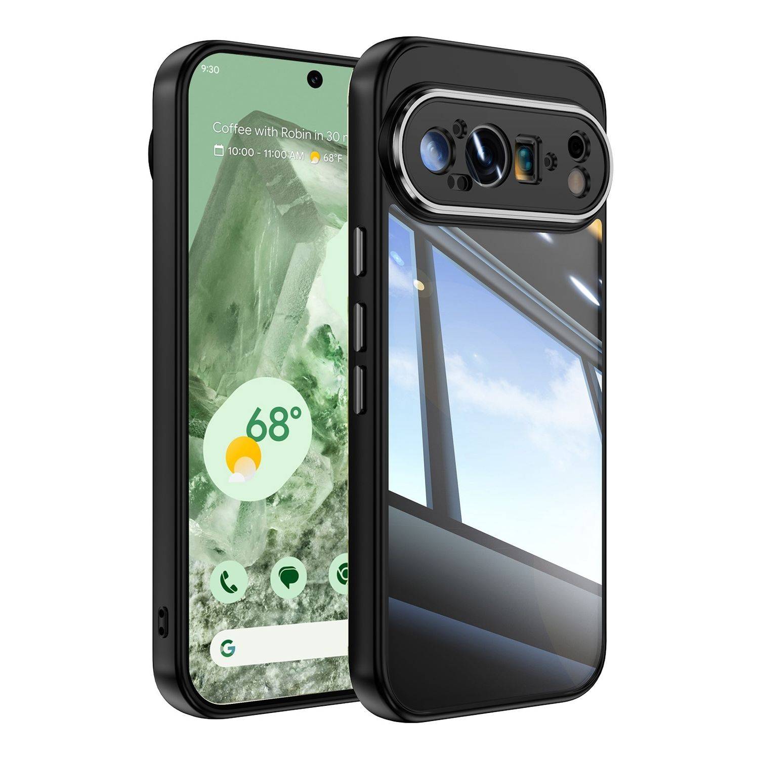 Für Google Pixel 9 Pro XL Acryl Hybrid TPU Armor Stoßfeste Handy Hülle